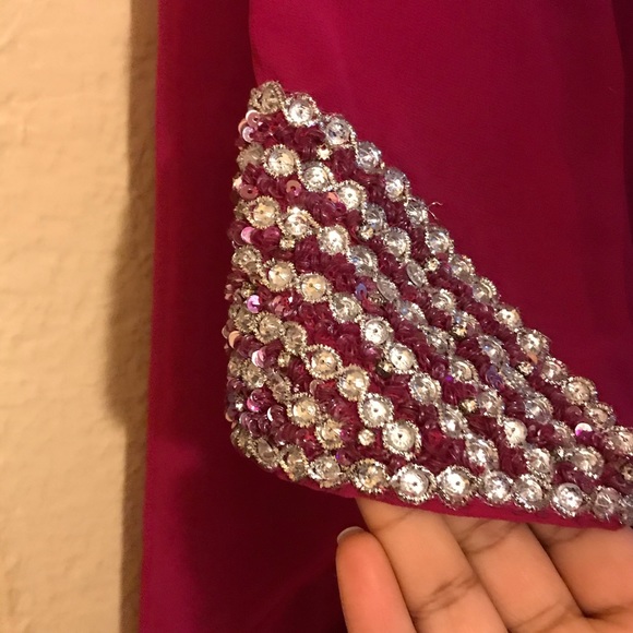 Indian Style Fuchsia Long dress - Picture 3 of 6